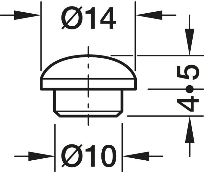 Заглушка ясенева 15x10 мм, 045.32.263, 045.32.263