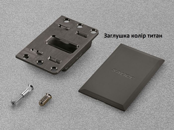 Адаптер титан до петлі 2 шт., частково вбудована, заглушка колір титан 2 шт. (329.20.192), 329.20.192