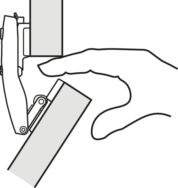 Нова Середня завіса FREE FOLD, Для двосекційних дерев'яних стулок з алюмінієвими рамами шириною від 20 мм, кріплення: для кріплення шурупами для ДСП, 372.93.100, артикул 372.64.796 -  анульований, 372.93.100