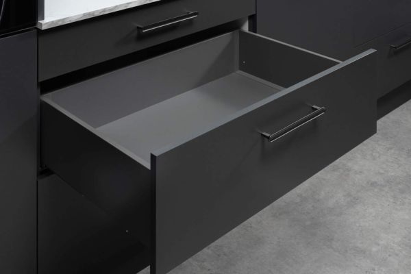 Комплект середньо-високої шухляди Matrix S Slim 2.0 H167 L400, 35 кг, Антрацит