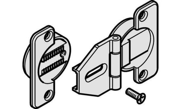 Петля середня Silent-Fold 40 VF цамак нікельована, 409.63.710 Петля середня Silent-Fold 40 VF цамак нікельована
