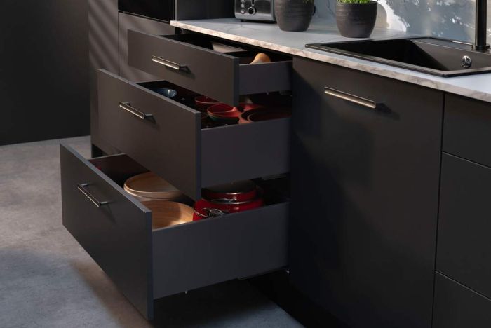 Комплект низької шухляди Matrix S Slim 2.0 H84 L550, 35 кг, Антрацит, 514.11.226, 514.11.226