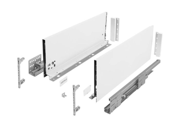 Комплект середньо-високої шухляди Matrix S Slim 2.0 H167 L550, 35 кг, Білий, 514.14.826, 514.14.826