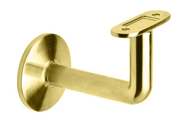 Опора для поручнів латунь полірована (колір золотий)| Для гвинтового кріплення до стіни, прихованого дюбеля «дерево-метал», латунного кольору (золотий), (812.14.850)  8302420090, 812.14.850