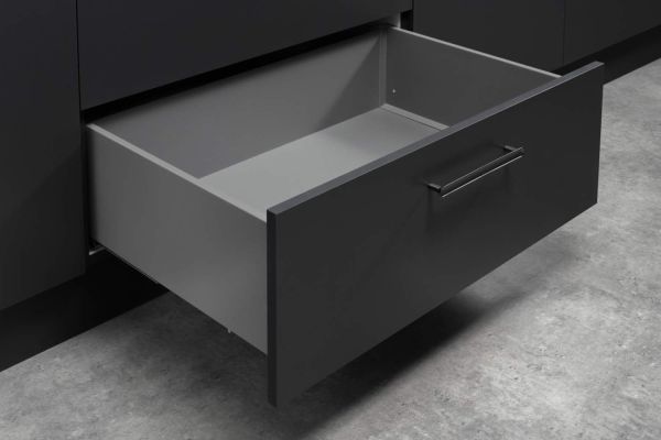 Комплект високої шухляди Matrix S Slim 2.0 з дотягом H199 L400 35 кг Сірий