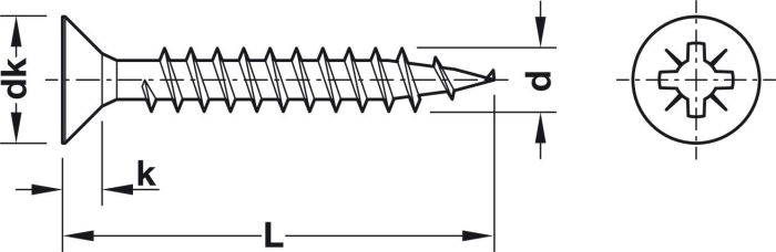 Шуруп BASIC ст.оц. 3,5x16мм 7318129090, (015.31.642), (мін уп.1000 шт), 015.31.642