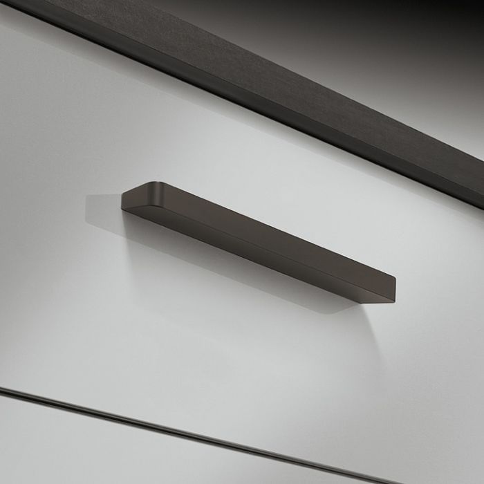 Ручка-планка, цамак,чорний колір, RAL 9005, порошкове покриття, матове, розмір A: 86 мм, розмір B: 22 мм, розмір C: 64 мм, 111.44.100, 111.44.100