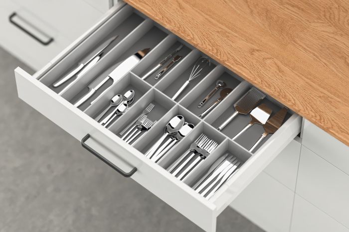 Пластикова панель для внутрішньої організації шухляд, Matrix Extra DD, колір: антрацит, висота: 90 мм, 556.11.411, 556.11.411