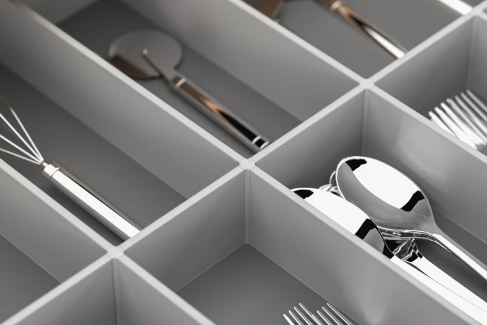 Пластикова панель для внутрішньої організації шухляд, Matrix Extra DD, колір: антрацит, висота: 90 мм, 556.11.411, 556.11.411