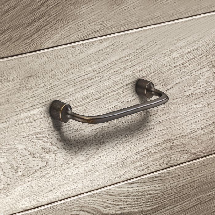 Ручка-дужка, алюминий,латунний, античний, розмір A 144 мм, розмір C 128 мм, 132.19.070, 132.19.070