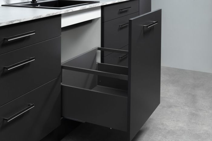 Прямокутний рейлінг Hafele Matrix S Slim, антрацит, довжина: 550 мм, 552.51.216, 552.51.216