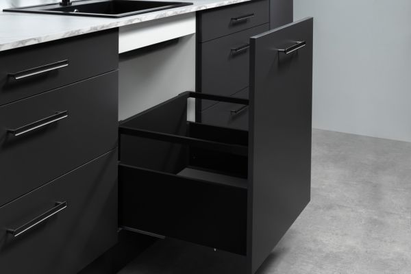 Прямокутний рейлінг Hafele Matrix S Slim, чорний, довжина: 550 мм