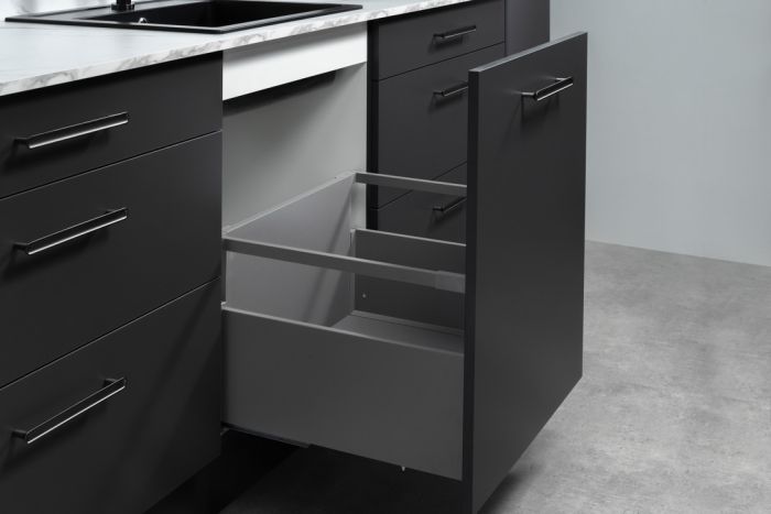 Прямокутний рейлінг Hafele Matrix S Slim, сірий, довжина: 350 мм, 552.51.912, 552.51.912