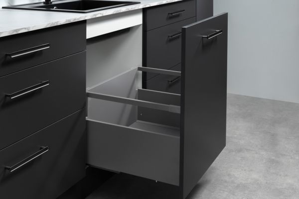 Прямокутний рейлінг Hafele Matrix S Slim, сірий, довжина: 500 мм