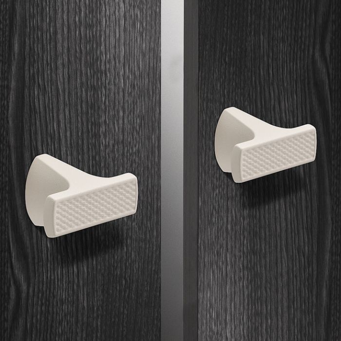 Hafele Deco H2560, цамак,матовий текстурований, лакований, перлинно-білий, RAL 1013, довжина: 41 мм, ширина: 15 мм, висота: 26 мм, 106.71.324, 106.71.324