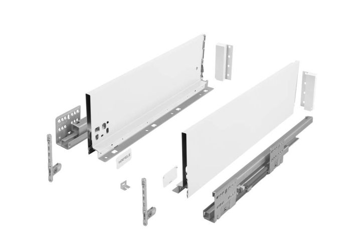 Комплект середньої шухляди Matrix S Slim 2.0 H135 L400, 35 кг, Білий, 514.13.823, 514.13.823