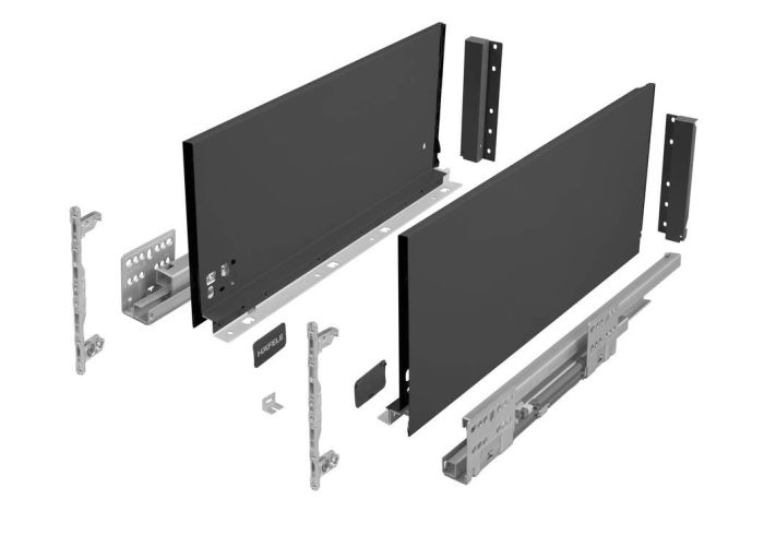 Комплект високої шухляди Matrix S Slim 2.0 H199 L550, Антрацит, 514.15.226, 514.15.226