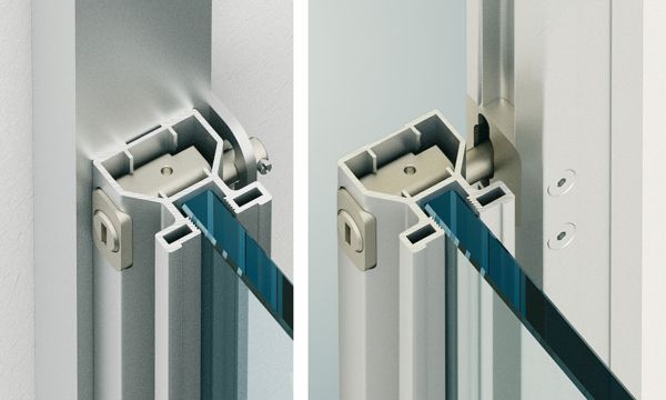 Ручна система блокування для Silent Aluflex 80, колір нікельований матовий, профіль10/50, 403.89.212 Ручна система блокування для Silent Aluflex 80, колір нікельований матовий, профіль10/50