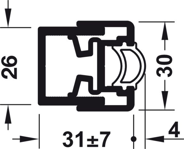 Профіль настіний, алюміній 3,0м Slido R-Aluflex 80A / 80W , 940.93.230 <p>Профіль настіний, алюміній 3,0м Slido R-Aluflex 80A / 80W</p>
