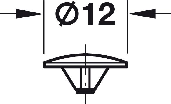 Заглушка шурупа PZ 2, D12 мм, пластмас, чорний (045.03.320) , 045.03.320 <p>Заглушка шурупа PZ 2, D12 мм, пластмас, чорний (045.03.320)</p>