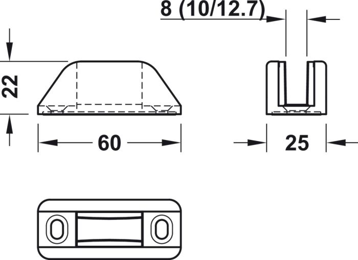Фурнітура для розсувних дверей, Slido D-Line11 50J, комплект без ходової шини, для дверей вагою 50 кг, без механізму плавного та самозакривання, ходова частина з підшипником осі, буфер направляючої з утримуючою пружиною, ширина дверей: від 510 мм, 940.42.083, 940.42.083