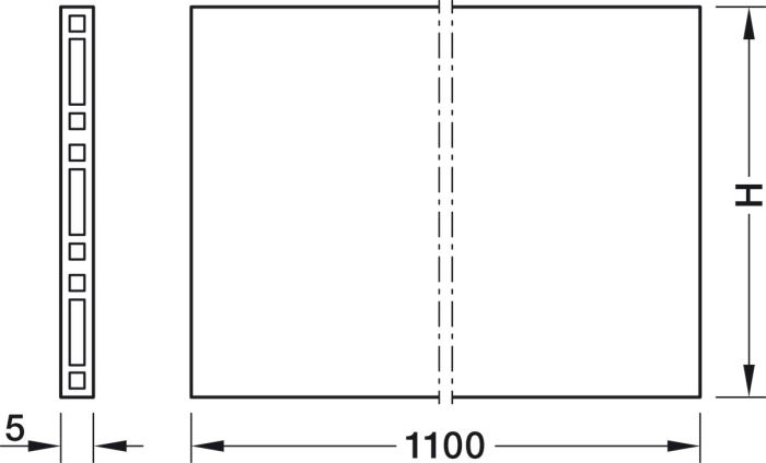 Пластикова панель для внутрішньої організації шухляд, Matrix Extra DD, колір: антрацит, висота: 90 мм, 556.11.411, 556.11.411
