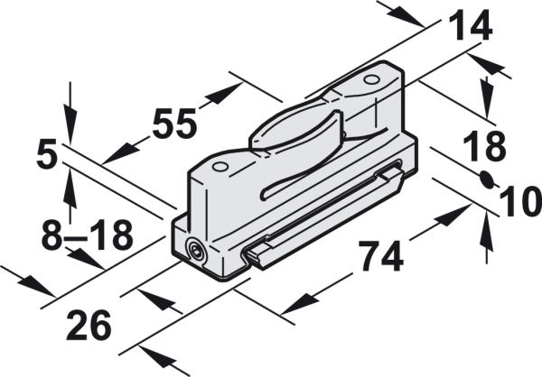 Направляюча нижня пластмасова, колір чорний до 160кг Hawa Frontslide , 941.60.032 <p>Направляюча нижня пластмасова, колір чорний до 160кг Hawa Frontslide</p>