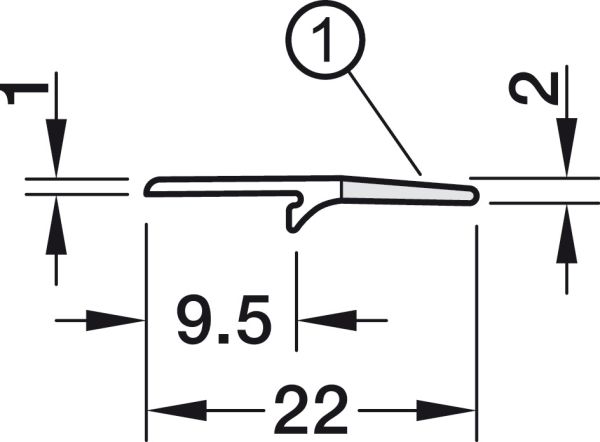 <p>Відпов. планка для приклеюв. пл.біл.2,5м</p>