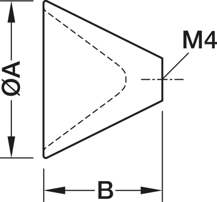Ручка-кнопка, цамак,матовий, чорний колір, RAL 9004, висота: 22 мм, діаметр ручки: 29 мм, 132.16.434, 132.16.434