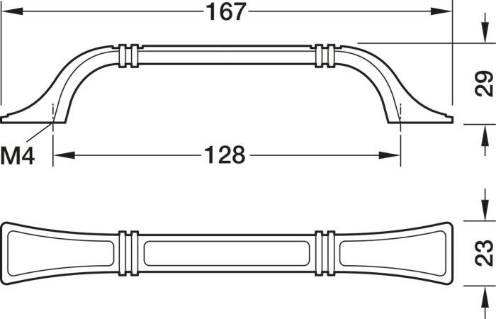 Ручка-дужка,цамак,античне срібло, вигляд вживаного, 100.00.831, 100.00.831
