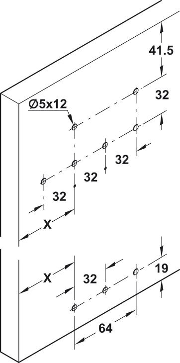 Фурнітура для розсувних дверей, Häfele Slido F-Line42 50A, Для дерев'яних розсувних дверей, передня панель, для дверного полотна вагою до 50 кг, передня панель, для 2 дверних стулок, з механізмом плавного закриття з одного боку, товщина дверного полотна 16–22 мм, 400.51.562 складається (400.51.532 + 400.51.543), 400.51.562