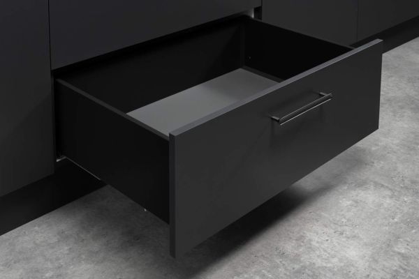 Комплект високої шухляди Matrix S Slim 2.0 з дотягом H199 L400 35 кг, Чорний