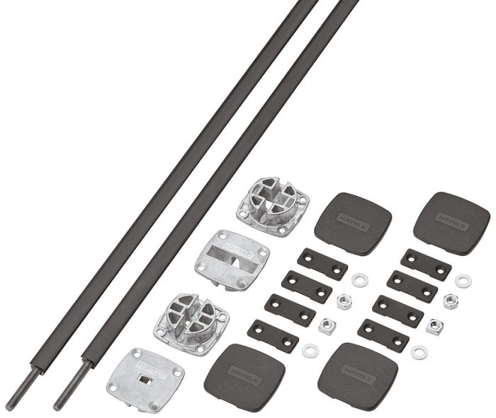 Вирівнювальна система PLANOFIT чорний, висота дверного полотна ≤2650 мм, розмір A: ≤2175 мм (2 повних комплекти), 407.90.203, 407.90.203