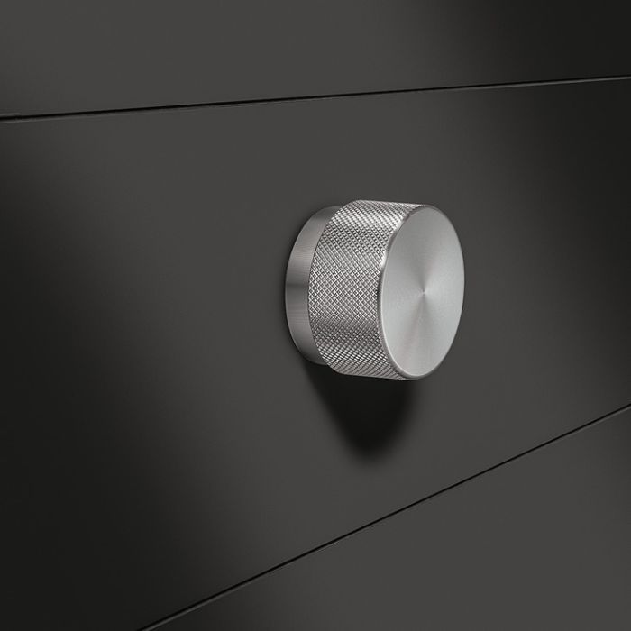 Меблева ручка, Алюміній, колір нержавіючої сталі, висота: 30 мм, діаметр ручки: 38 мм, 106.66.000, 106.66.000