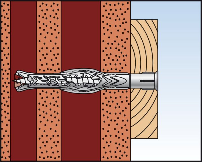 Дюбель з довгим стрижнем, Fischer SXRL T, пластик/сталь, Розмір: 8*80, 051.54.020, 051.54.020