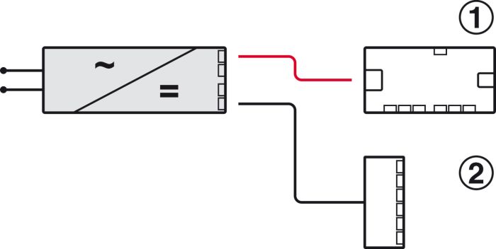 Драйвер, Hafele Loox5 24 В, з функцією перемикання, 60 Вт, 220–240 В змінного струму: для Європи, Африки, Океанії, Азії (крім Японії та Тайваню), 833.75.938, 833.75.938