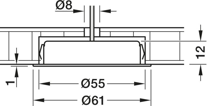 Вбудований Світильник LED 3112, 24 В, алюміній, Круглий, холодний білий 5000 K, кольору нержавіючої сталі, клас енергоефективності G, 833.75.438, 833.75.438