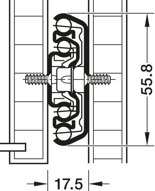 Направляюча на підшипнику, повного висування, сталь, з механізмом блокування в закритому положенні, бічне кріплення, довжина висування: 440 мм, монтажна довжина: 400 мм, вантажопідйомність: 97 кг, 420.72.906, 420.72.906