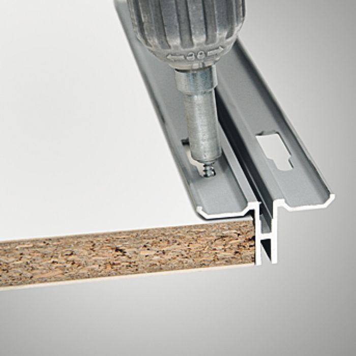 Системна рейка, вертикальна система NB, 1 ряд, З інтервалом 37 мм, чорний анодований, 3012 мм, 778.37.303, 778.37.303