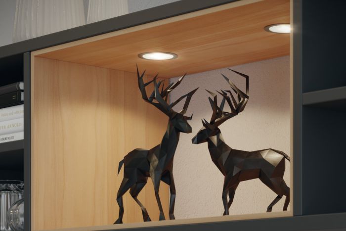 Світильник вбудований/накладний монтаж LED 2094 12 V, отвір для свердління диаметр 58 мм, алюміній, круглий, 2,5 Вт, клас енергоефективності: G,5000К, 833.72.548, 833.72.548