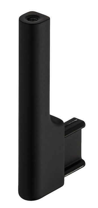 Опора гардеробної рейки, для гардеробної рейки Elite, чорний, матовий, 801.93.900, 801.93.900