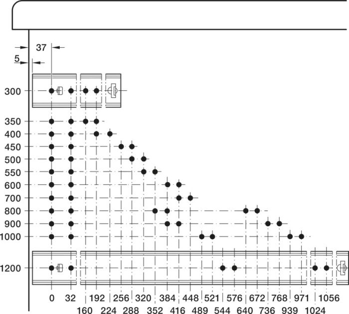 Направляюча підшипника, повного висування, сталь, довжина 600 мм , навантаження 123 кг, 432.05.916, 432.05.916