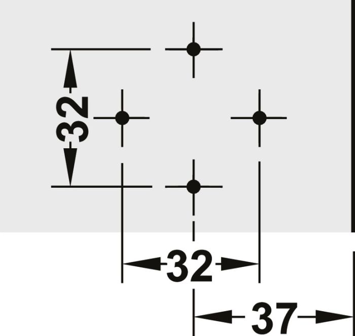 Монтажна планка METALLA SM 540 хрестоподібна, висота 0мм, сталь нікельована під шуруп, 311.70.752