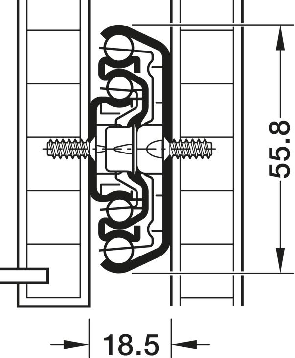 Направляюча підшипника, повного висування, сталь, довжина 600 мм , навантаження 123 кг, 432.05.916, 432.05.916