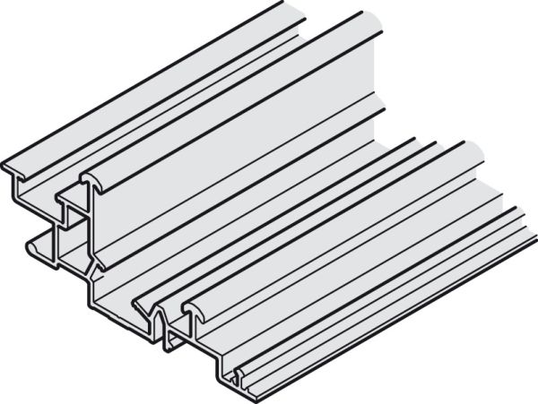 Подвійна шина, для Hafele Slido F-Line44 80A сріб.3.5м