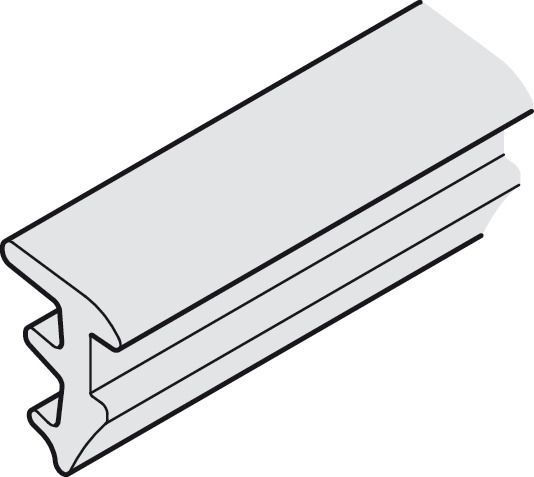 Ущільнювач для скла Slido D-Line11 10мм гума прозора 10м, 940.43.035 Ущільнювач для скла Slido D-Line11 10мм гума прозора 10м