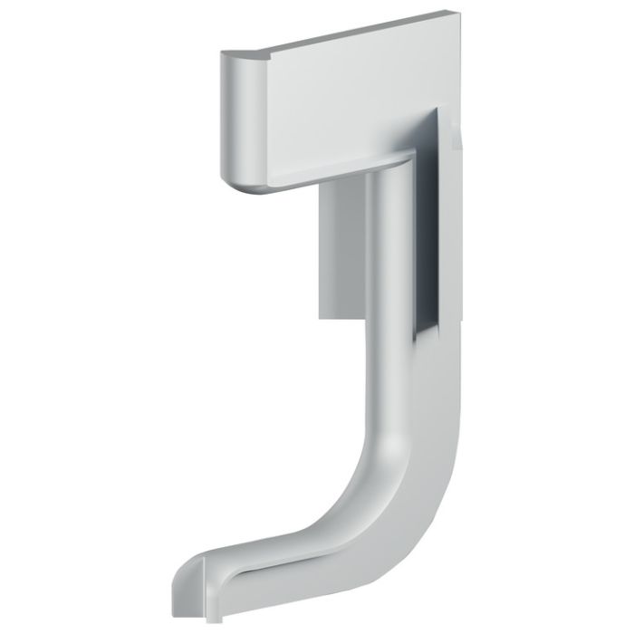 Внутрішній кут, пластик АБС| срібний, L-подібний втоплений профіль ручки зі світлодіодом,126.00.622, 126.00.622