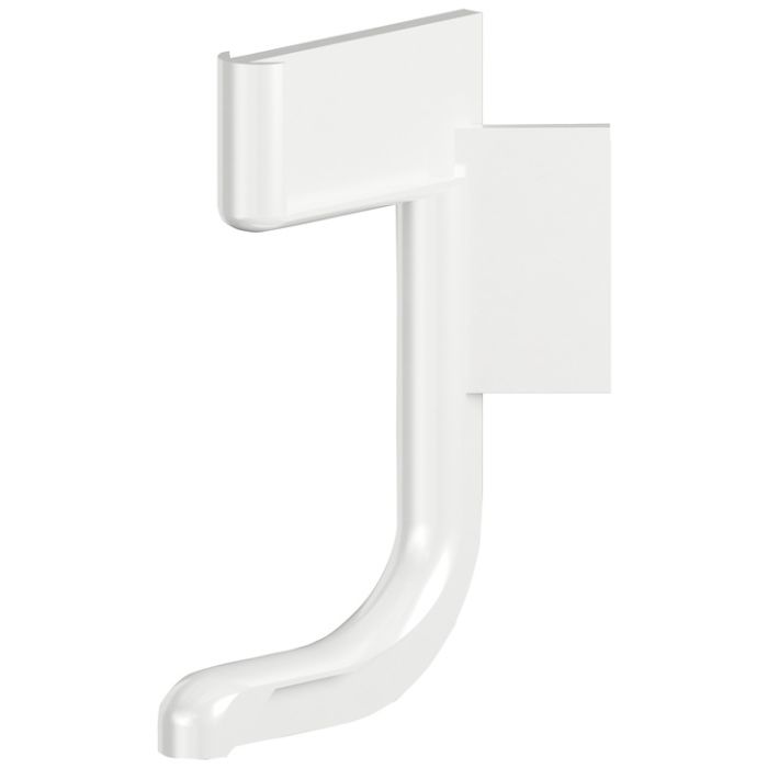 Зовнішній кут, ABS пластик| білий L-подібний врізний профіль ручки зі світлодіодом, 126.00.620, 126.00.620