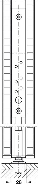 Шпінгалет врізний, Hawa Doorfix|  (946.21.100)  8302420090, 946.21.100