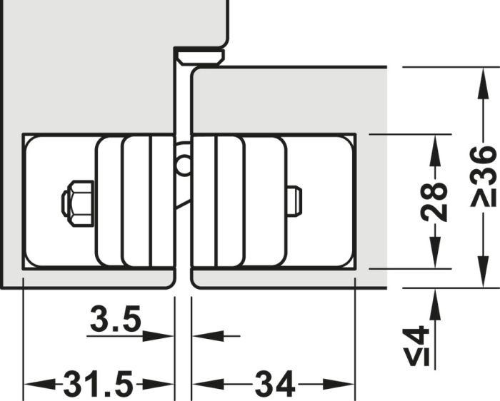Прихована петля  Startec H12 L Plus, прихована, для міжкімнатних дверей без фальца вагою до 120 кг, з магнітними заглушками 3D-регульований, розмір 160 мм, матове нікельоване покриття, 927.91.291